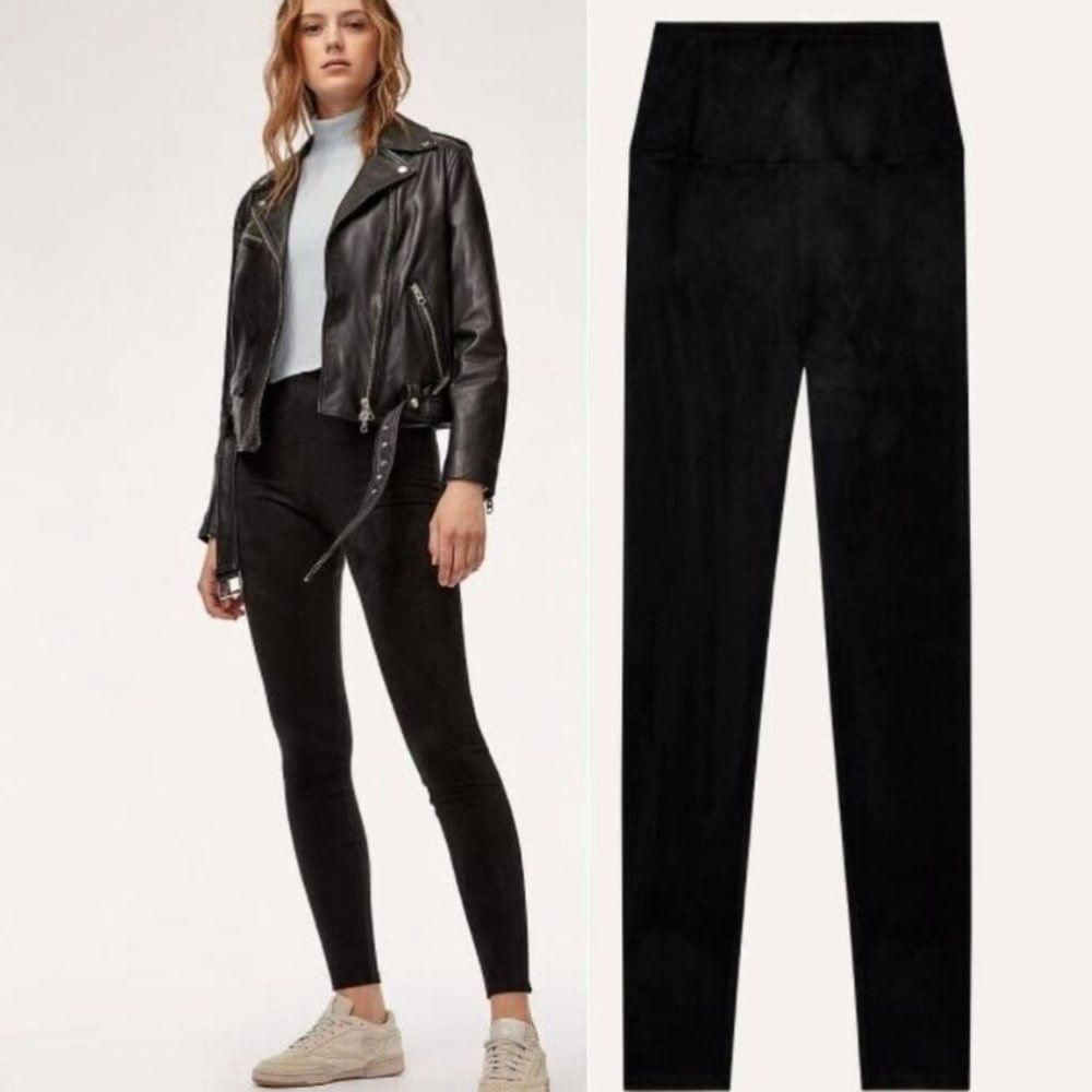 Aritzia Wilfred Free | Daria Vegan suede leggings in Black